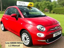 Red Used 2016 Fiat 500 Lounge Hatchback | £4,595 (Good price)