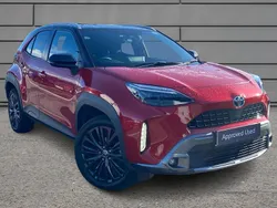 Red/black Used 2022 Toyota Yaris Hybrid Hatchback | £23,295