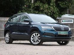 Petrol blue metallic Used 2020 Skoda Karoq SE L SUV | £14,495 (Fair price)