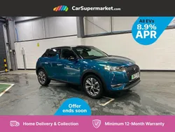 Blue Used 2021 DS Automobiles DS3 Crossback E-Tense Ultra Prestige SUV | £11,497 (Fair price)
