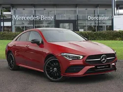 Red Used 2023 Mercedes CLA250e AMG Line Premium Plus Sedan | £28,273 (Fair price)