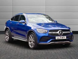 Blue Used 2021 Mercedes GLC300e AMG line Coupe | £34,550 (Expensive)