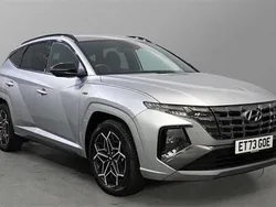 Shimmering silver Used 2024 Hyundai Tucson N Line SUV | £26,614 (Fair price)