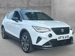 Metallic glacial white with grey roof Used 2024 Seat Arona FR Sport SUV | £19,590 (A bit pricey)