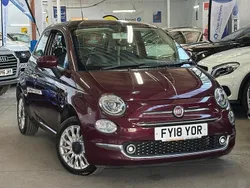 Red Used 2018 Fiat 500 Lounge Hatchback | £10,995 (A bit pricey)