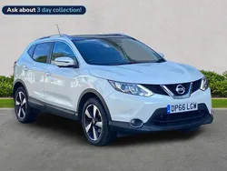 White Used 2016 Nissan Qashqai N-Connecta SUV | £8,459 (Fair price)