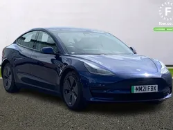 Blue Used 2021 Tesla Model 3 Standard Range Sedan | £15,099 (Good price)