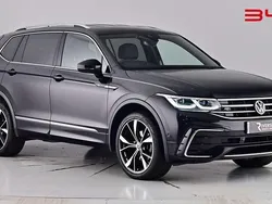 Deep black Used 2022 VW Tiguan Allspace R-line SUV | £26,390 (Fair price)