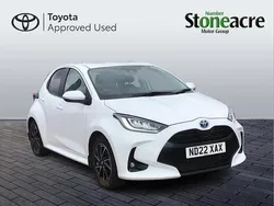 White Used 2022 Toyota Yaris Hybrid Design Hatchback | £15,500 (Fair price)