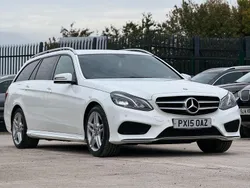 White Used 2015 Mercedes E220 AMG line Estate | £10,498 (Fair price)