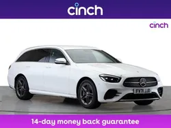 White Used 2021 Mercedes E300 AMG line Estate | £21,659