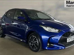 Blue Used 2022 Toyota Yaris Hybrid Design Hatchback | £17,059 (Fair price)