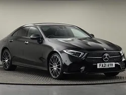 Obsidian black metallic finish Used 2021 Mercedes CLS400 AMG line Coupe | £31,000 (Fair price)