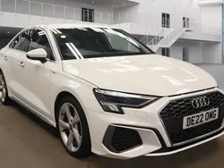 White Used 2022 Audi A3 S-Line Sedan | £22,999 (Good price)