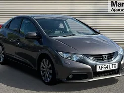Brown Used 2014 Honda Civic EX Hatchback | £7,557 (Fair price)