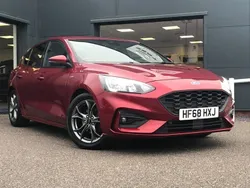 Red Used 2019 Ford Focus ST-Line Hatchback | £10,750 (Fair price)