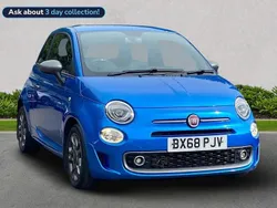 Blue Used 2018 Fiat 500 S Hatchback | £9,876 (A bit pricey)