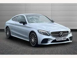 Silver Used 2022 Mercedes C220 AMG line Coupe | £30,995