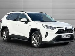 Pure white Used 2020 Toyota RAV4 Hybrid Design SUV | £22,150 (Fair price)