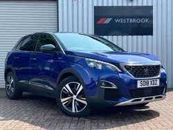 Blue Used 2018 Peugeot 3008 GT-line SUV | £8,990 (A bit pricey)