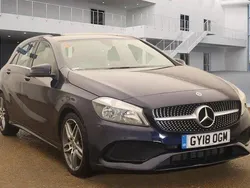 Blue Used 2018 Mercedes A180 AMG line Hatchback | £8,498 (Fair price)