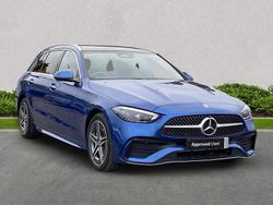 Blue Used 2023 Mercedes C300e AMG Line Premium Plus Estate | £28,999 (Good price)