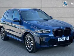 Phytonic blue metallic paint Used 2024 BMW X3 M Sport SUV | £43,530 (Fair price)