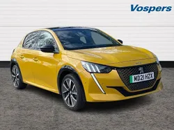 Yellow Used 2021 Peugeot e-208 Premium Hatchback | £12,990 (Fair price)