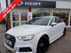 White Used 2017 Audi A3 S-Line Sedan | £13,999 (Fair price)
