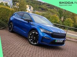 Race blue metallic Used 2022 Skoda Enyaq iV SportLine SUV | £27,790 (A bit pricey)