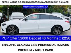 White Used 2022 Mercedes CLA180 Shooting Brake AMG line Estate | £23,490 (Fair price)