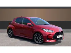 Red Used 2021 Toyota Yaris Hybrid Design Hatchback | £14,933 (Fair price)