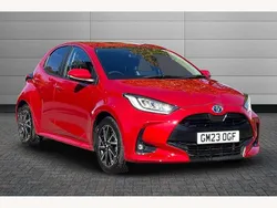 Red Used 2023 Toyota Yaris Hybrid Design Hatchback | £18,495 (Fair price)