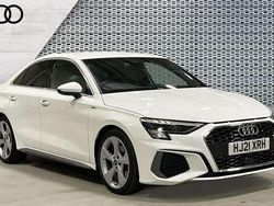 White Used 2021 Audi A3 S-Line Sedan | £20,097 (Fair price)