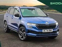 Blue New 2024 Skoda Karoq SportLine SUV | £33,995 (Fair price)