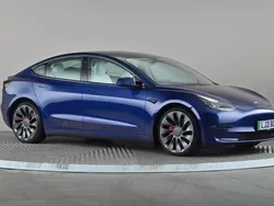 Blue Used 2021 Tesla Model 3 Performance Sedan | £22,998 (Fair price)