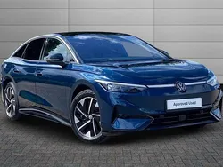 Aquamarine blue with black roof Used 2024 VW ID.7 Pro Sedan | £32,495 (Super price)