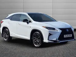 Satin silver Used 2019 Lexus RX450h Sport Line SUV | £19,195 (A bit pricey)