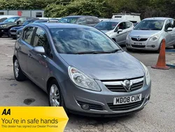 Silver Used 2008 Vauxhall Corsa Design Edition Hatchback | £2,489 (Good price)