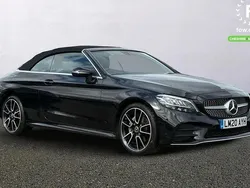 Black Used 2020 Mercedes C200 AMG line Cabriolet | £21,299 (Fair price)
