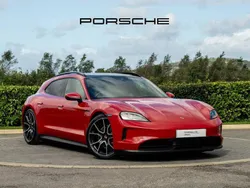 Carmine red New 2024 Porsche Taycan Sport Turismo Sedan | £75,990 (Fair price)
