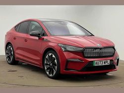 Velvet red metallic Used 2023 Skoda Enyaq iV SportlinePlus SUV | £24,495 (Fair price)