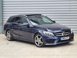 Blue Used 2015 Mercedes C250 AMG Line Premium Plus Estate | £10,994 (Fair price)