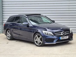 Blue Used 2015 Mercedes C250 AMG Line Premium Plus Estate | £10,994 (Fair price)