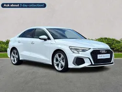 White Used 2022 Audi A3 S-Line Sedan | £24,131 (Fair price)