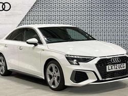 White Used 2022 Audi A3 S-Line Sedan | £21,652 (Fair price)