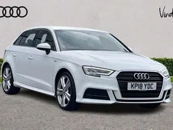 White Used 2018 Audi A3 S-Line Hatchback | £13,200 (Fair price)