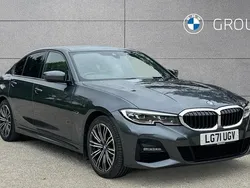 Mineral grey metallic Used 2021 BMW 330e M Sport Sedan | £20,495 (Fair price)