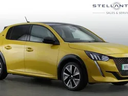 Yellow Used 2020 Peugeot e-208 GT-line Hatchback | £8,984 (Fair price)
