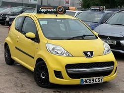 Yellow Used 2009 Peugeot 107 Hatchback | £3,375 (Fair price)